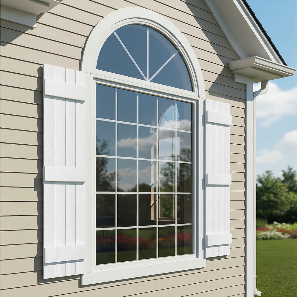 GVN Louver Shutters with Premium Board and Batten, Window Panel ...