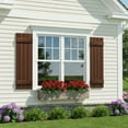 thumbnail image 1 of GVN Louver Shutters with Premium Board and Batten, Window Panel Shutters with Two Horizontal Rails and Easy Mount for Farmhouse, Home Office, Living Room, Bedroom, Red(14"*43"), 1 of 7