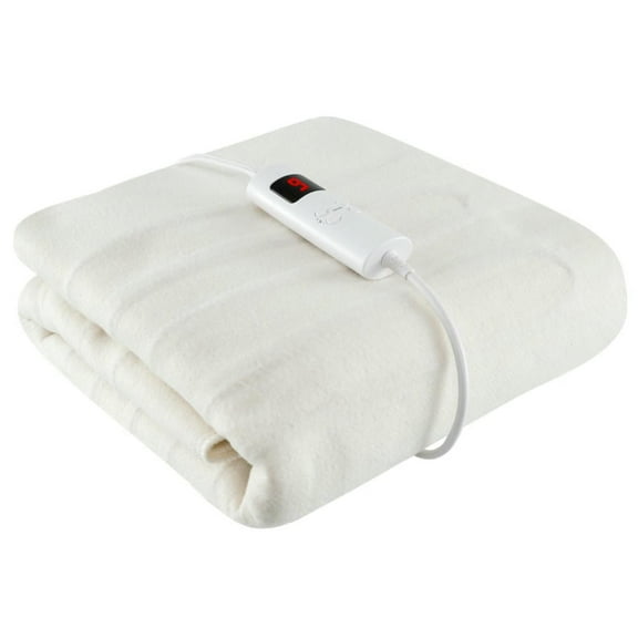 GVN Machine Washable Electric Bed Warmer with Dual Controller 9 Heat Setting and 9-Hour Auto Off and Overheat Protection-Twin Size