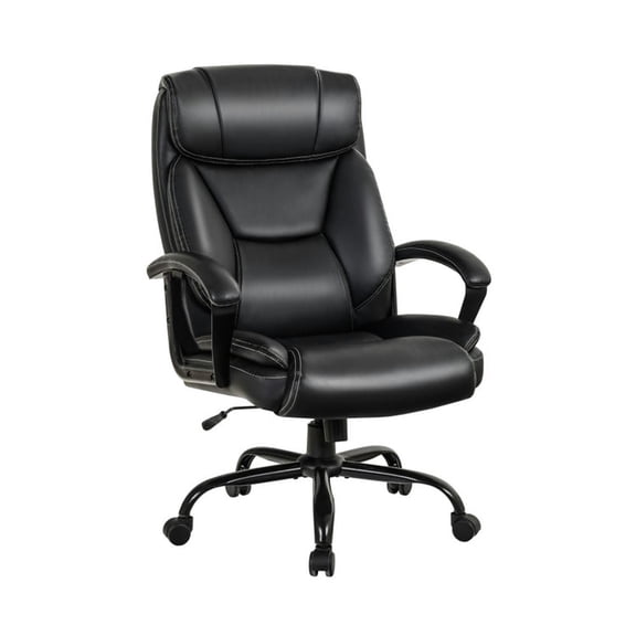 GVN Massage Executive Office Chair with 6 Vibrating Points-Black, Home Office Computer Desk Chair, Office Chairs Clearance for Bedroom,Study