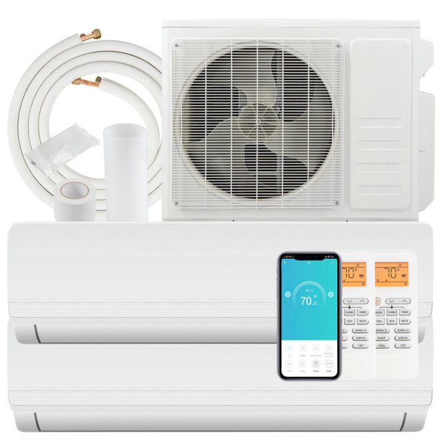 GVN Mini Split Air Conditioner, AC Unit Kit,27000 BTU 2 Zone 19 SEER2