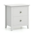 thumbnail image 1 of GVN Modern Nightstand with 2 Drawers for Small Spaces-White, End Table, 1 of 6