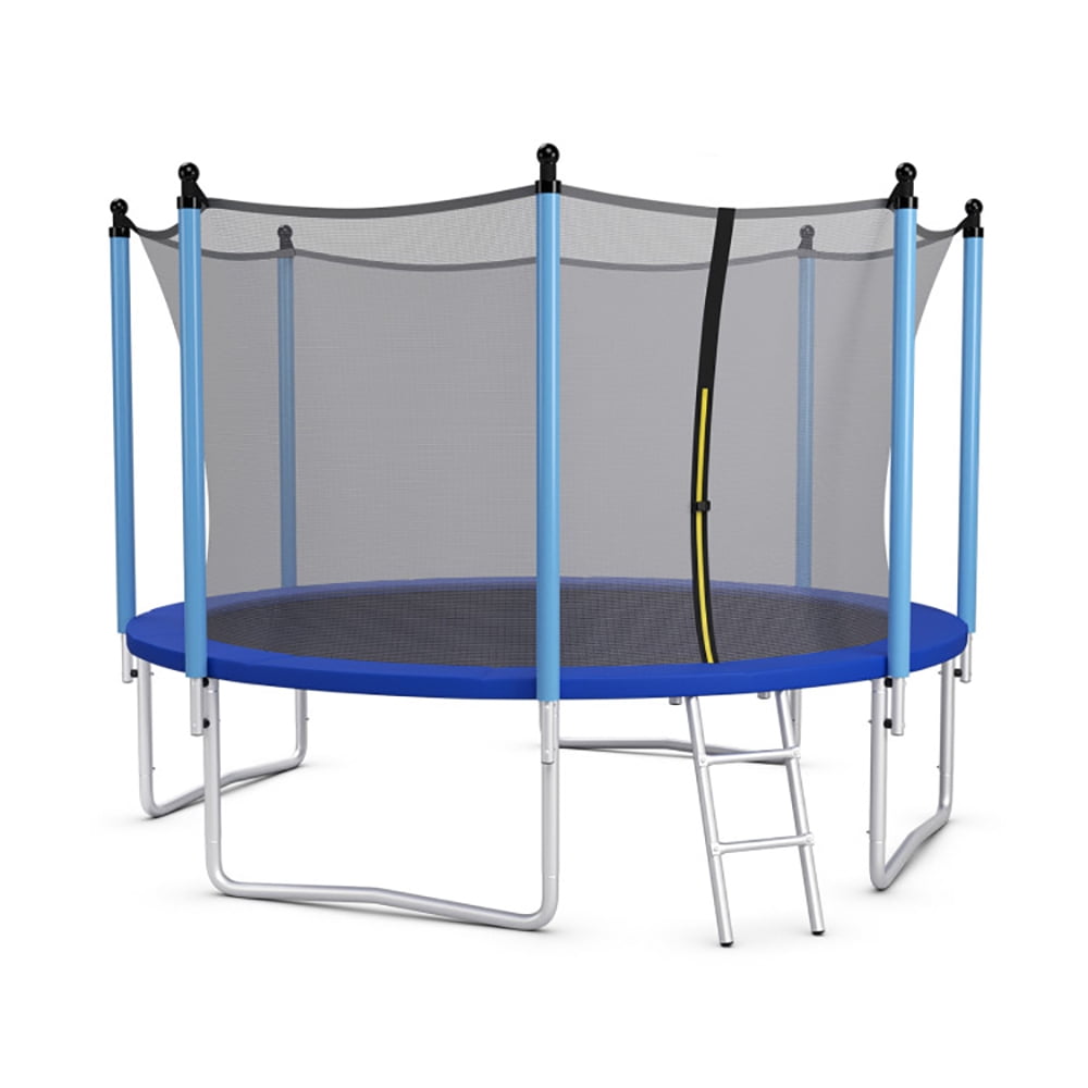 GVN Outdoor Trampoline with Safety Closure Net-12 ft, Clearance Trampolines for Indoor/Garden Workout