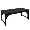 thumbnail image 1 of GVN Patio Bench Weatherproof Outdoor Bench,Slatted Wooden Garden Bench, Curved Seat Front Porch Bench, Black, 1 of 11