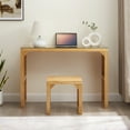thumbnail image 1 of GVN Pine Dining Bench and Table, Indoor Wood Bench for Entryway,Living Room,Kitchen and Bedroom Table and Bench Set (Nature, Bench & Table), 1 of 1