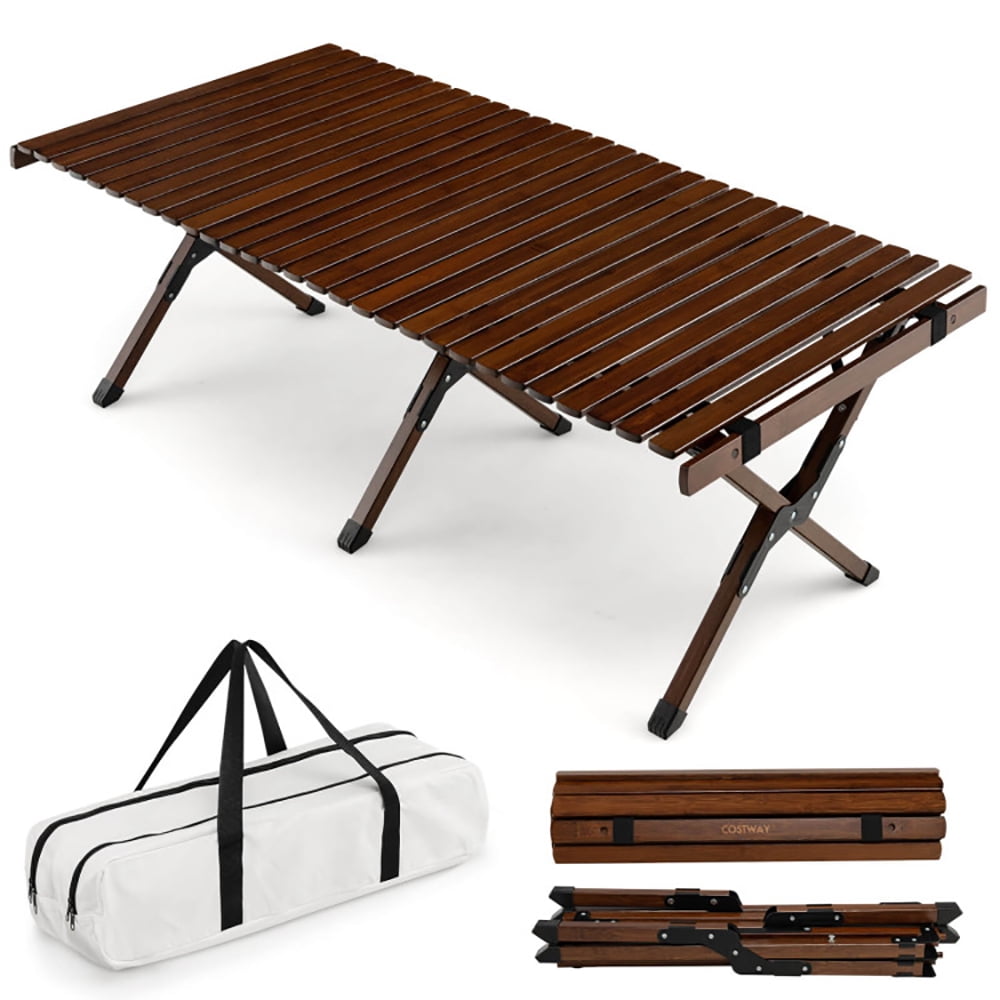 GVN Portable Picnic Table with Carry Bag for Camping and BBQ-Brown,Compact Camping Cot Backpacking Ultralight Folding Lightweight Cot Easy Set Up Heavy Duty for Outdoor Hiking GVN Portable Picnic Table with Carry Bag for Camping and BBQ-Brown,Compact Camping Cot Backpacking Ultralight Folding Lightweight Cot Easy Set Up Heavy Duty for Outdoor Hiking
