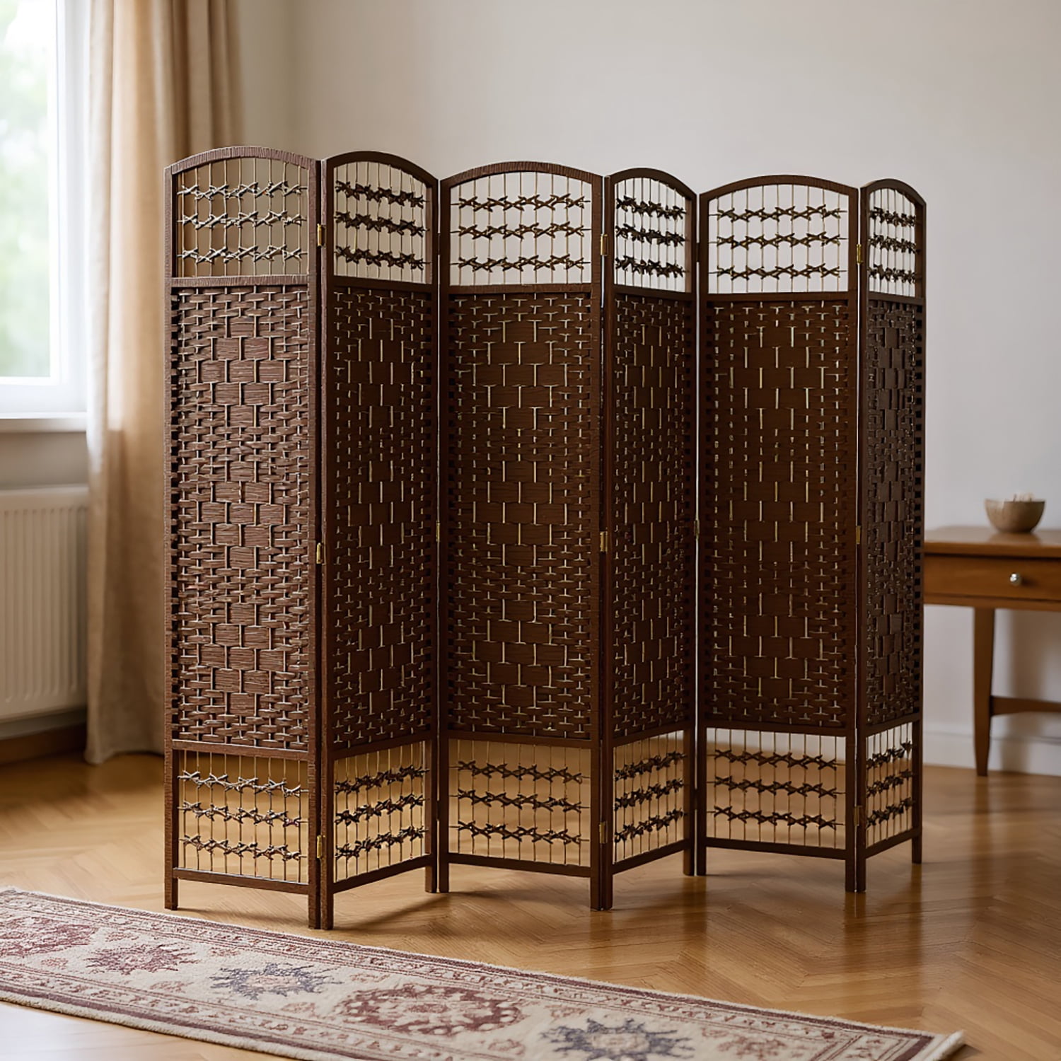 Privacy Partition GVN Privacy Panels Decorative Privacy Fence,6 Panel Folding Room ...