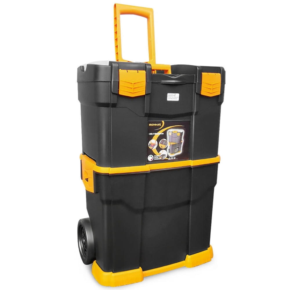 GVN Rolling Toolbox Stackable Cabinet Storage Chest Organizer with Handle GVN Rolling Toolbox Stackable Cabinet Storage Chest Organizer with Handle