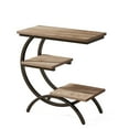 thumbnail image 1 of GVN Sofa Table, Side Table, Sofa Side Table,C-Shaped End Table, Industrial 3-Tier Side Table for Small Space,Light Brown, 1 of 3