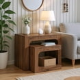 thumbnail image 1 of GVN Sofa Table, Side Table, Sofa Side Table,Modern Nesting Side Table Set, 2 Piece Wooden End Tables, Dark Brown, 1 of 7