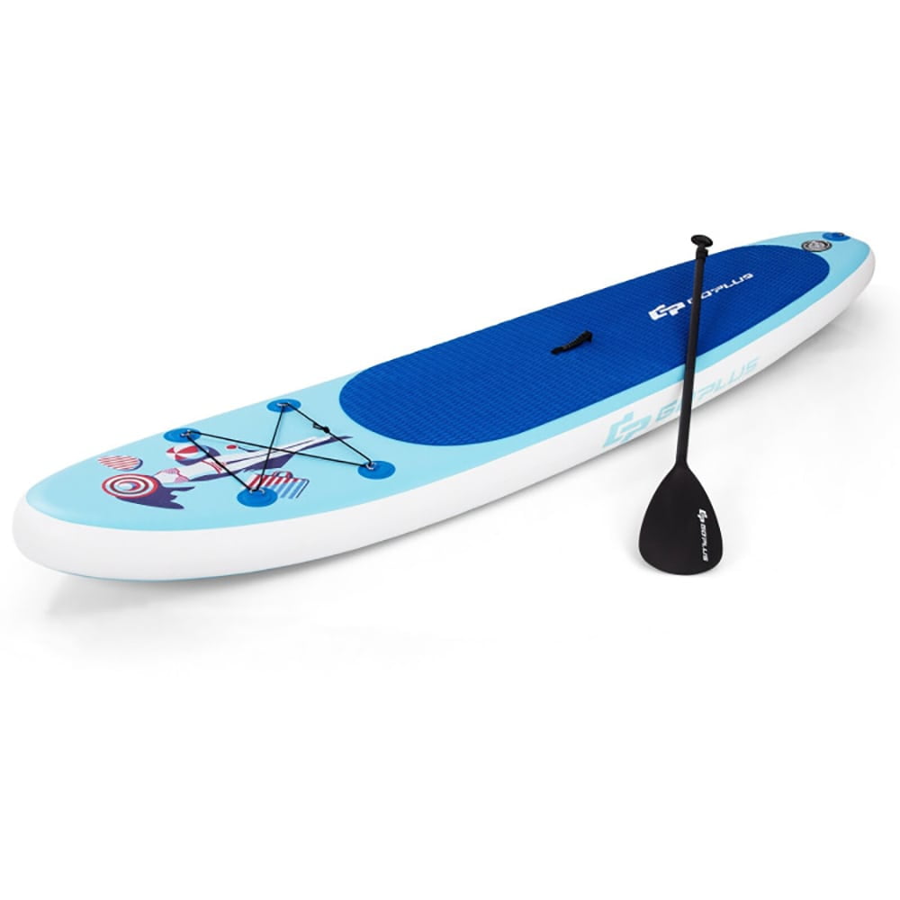 GVN Soft Top Surfboard, Small Surfboard,10 Feet Inflatable Stand Up Paddle Board with Adjustable Paddle Pump