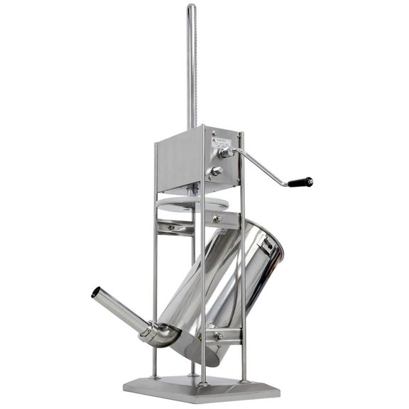 GVN Stainless Steel Commercial Sausage Stuffer,Dual Speed Vertical Sausage Maker 25Lb/12L, Meat Filler With 4 Stuffing Tubes