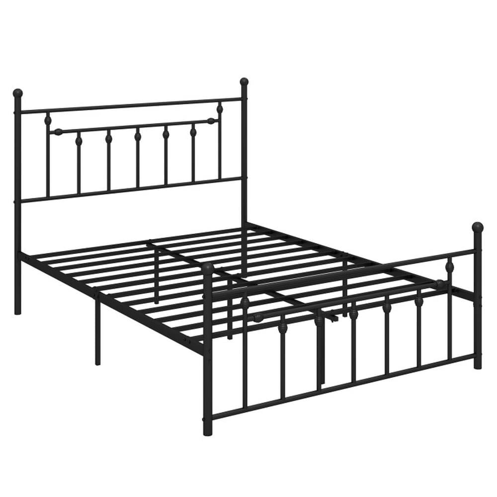 GVN Sturdy Bed Frame, Bedroom Platform Bed Frame,Full/Queen/Twin Size Heavy-duty Metal Bed Frame with Headboard-Queen Size