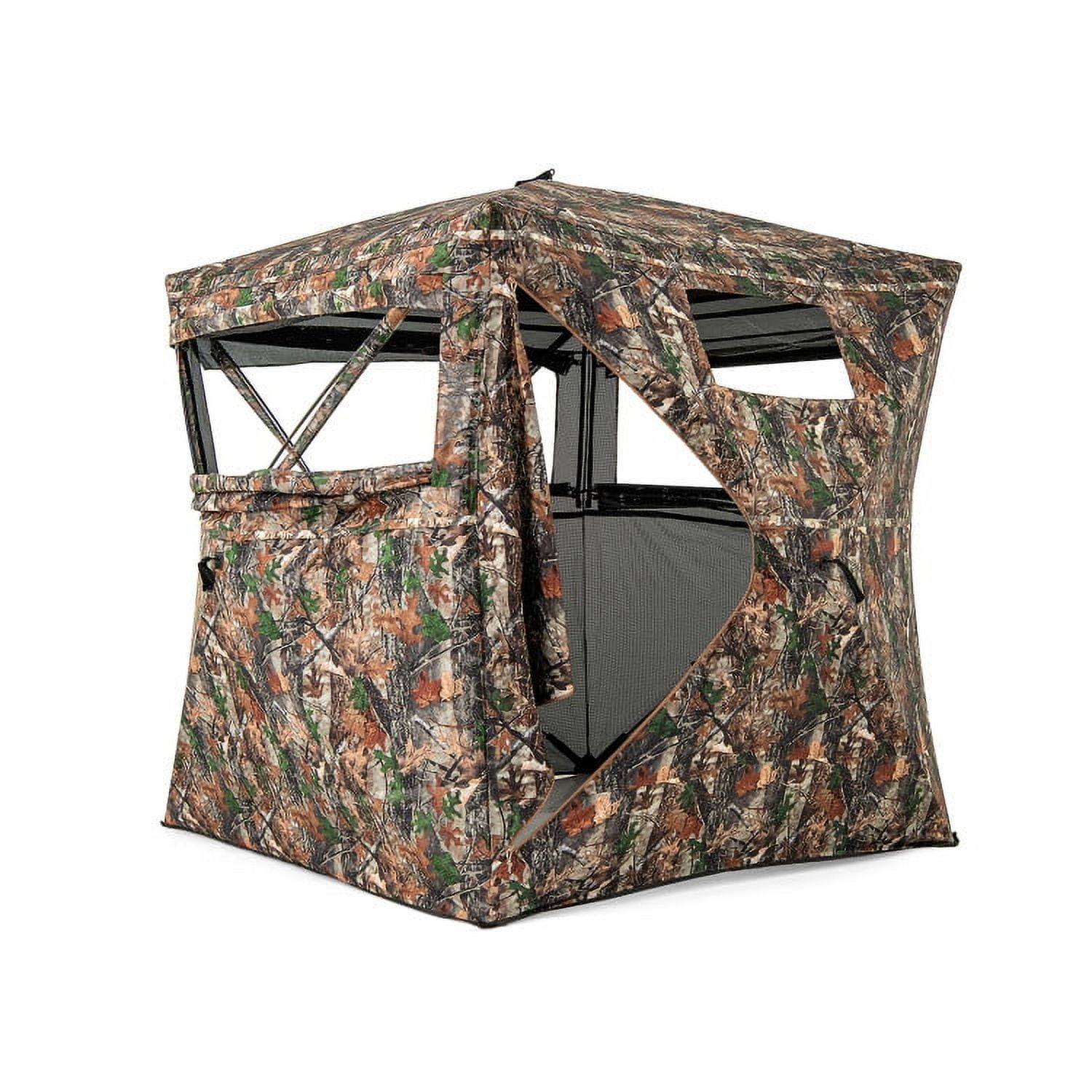 GVN Tent,82 Inch Tall Hunting Blind 270° One Way See Through Ground Tent for 3-4 People