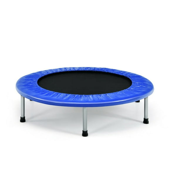 GVN Trampoline, Outdoor Recreational Trampolines,38 Inch Mini Folding Trampoline Portable Leisure Fitness Backboard-Blue