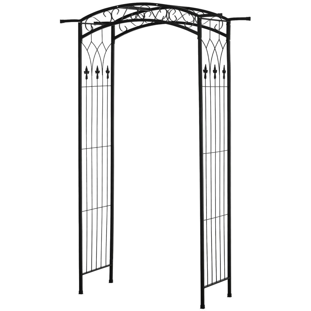 GVN Trellis for Climbing Plants Outdoor, Garden Arch Trellis,7Ft Garden Arch Arbor, Metal Arch Trellis for Climbing Vines, Garden Archway