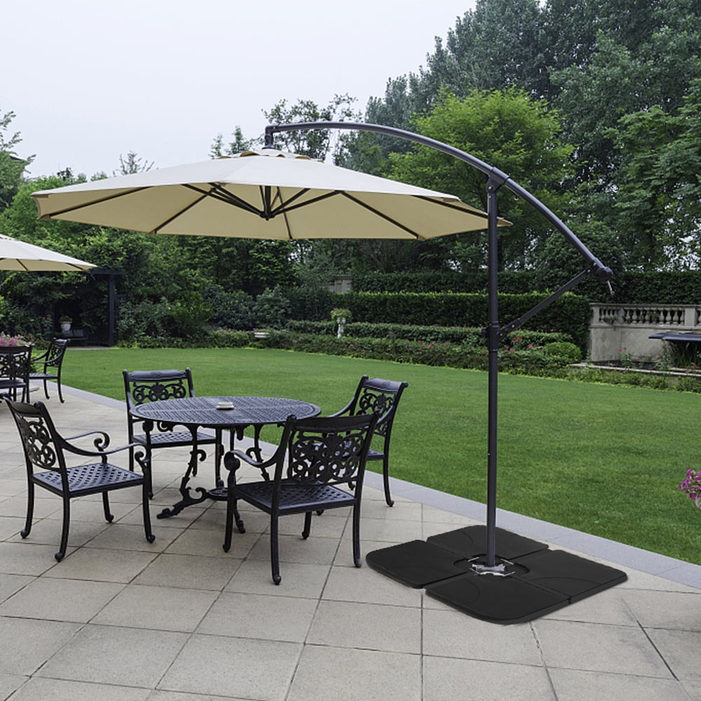 GVN Umbrella Stand Outdoor Base, 20" Square 4 Pieces Plastic Water Injection Base Parasol Base GVN Umbrella Stand Outdoor Base, 20" Square 4 Pieces Plastic Water Injection Base Parasol Base
