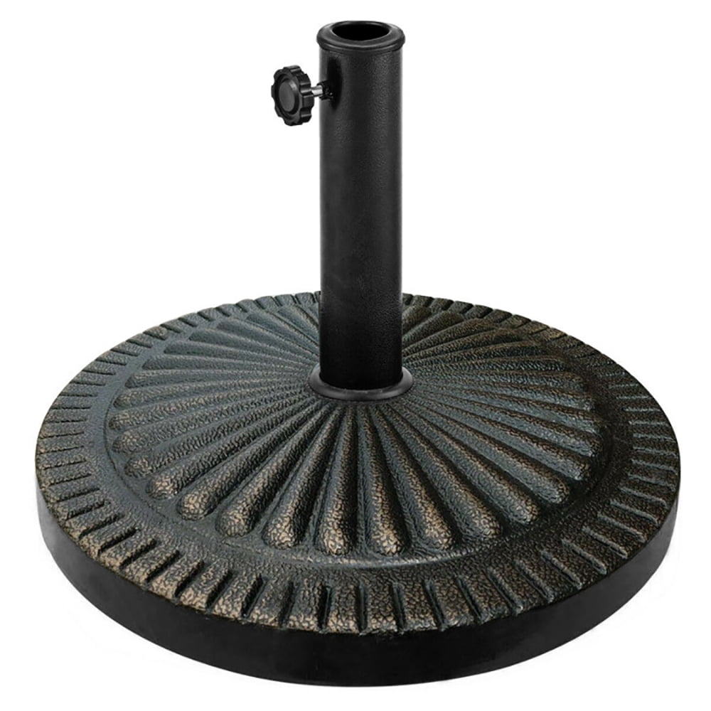 GVN Umbrella Stand Outdoor Base, 31.5 lbs Market Heavy-Duty Outdoor Stand Bronze Umbrella Base, Black GVN Umbrella Stand Outdoor Base, 31.5 lbs Market Heavy-Duty Outdoor Stand Bronze Umbrella Base, Black