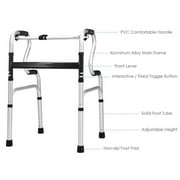GVN Walkers & Rollators,One-Button Folding Aluminum Walking Frame Walker