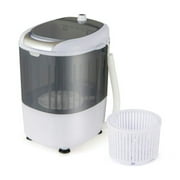 GVN Washer, Washing Machine,Laundry Machines,Portable Mini Washing Machine Semi-Automatic Washer and Spinner Combo with Single Tub-Gray
