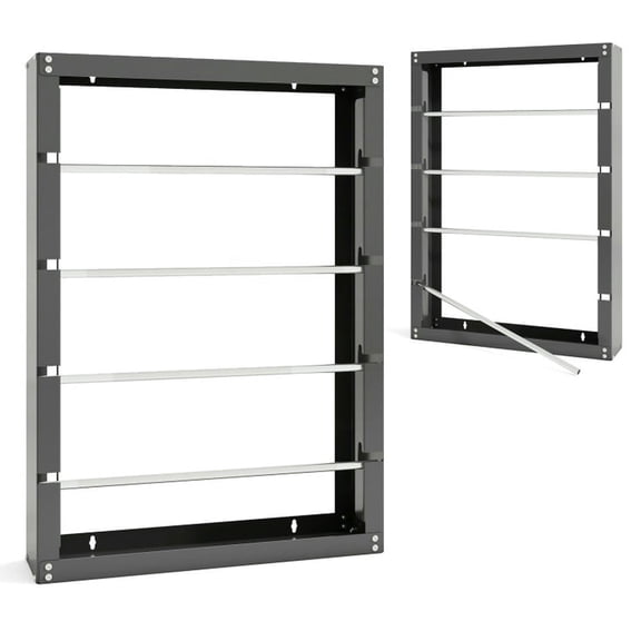 GVN Wire Spool Rack with 4 Rods for Electrical Industrial and Retail Use-Gray