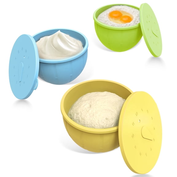 GVODE 3-Pack Silicone Bowl Liners with Lids for KitchenAid 4.5-5 Qt Tilt-Head Stand Mixers