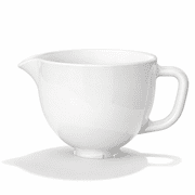 GVODE 5 Quart White Ceramic Bowl for KitchenAid Tilt Head Stand Mixers