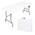 thumbnail image 1 of GVUHR Durable Construction and Compact Foldable Design Folding Table, White, 1 of 7