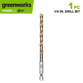 Greenworks 1/4" Titanium Drill Bit, PA52231A1