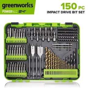 Greenworks 150PC Drill and Driver Bit Set with Storage Case, PA50103A1