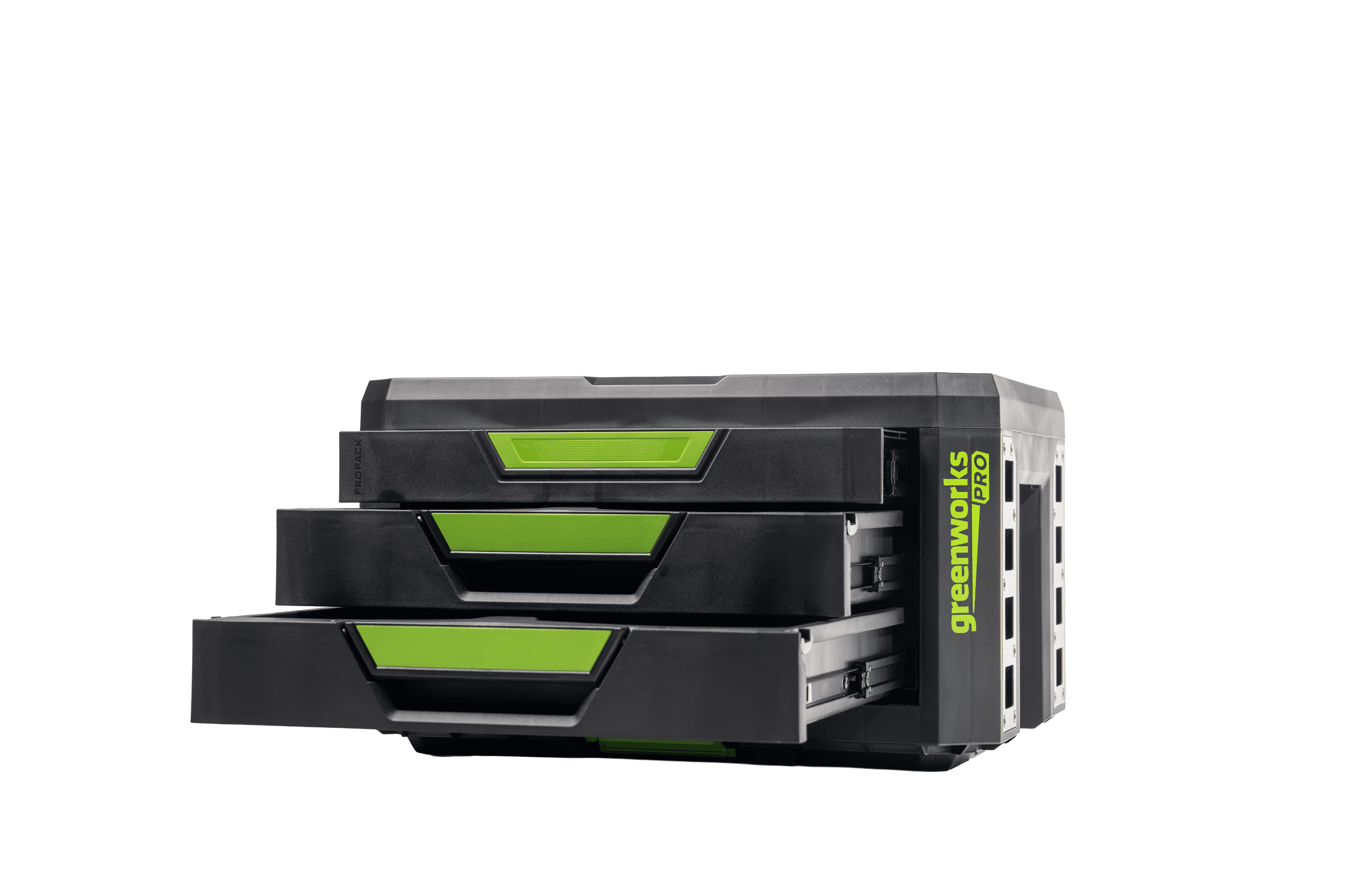 Greenworks Pro ProPack Heavy Duty 3 Drawer Toolbox with Secure Stack System