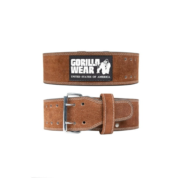 GW 4-inch Leather Lifting Belt - Brown