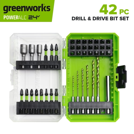 Greenworks 42-Piece Drill and Drive Bit Set, Impact Rated