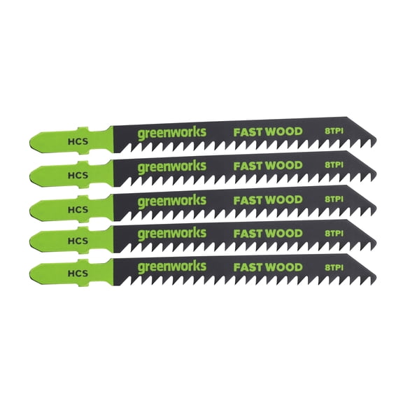 Greenworks 5pk Metal 8TPI Jigblade PA53208A1