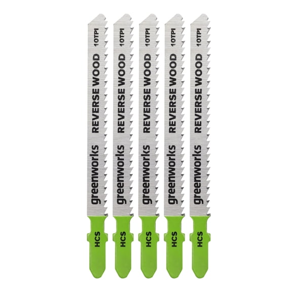 Greenworks 5pk WD10TPI Jigblade PA53205A1
