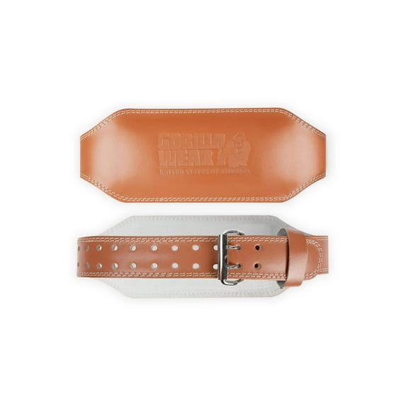 GW 6- Inch Padded Leather Lifting Belt - Brown