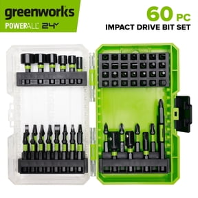 Greenworks 60PC Impact Drive Bit Set, PA51218A1
