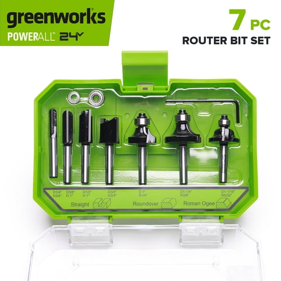 Greenworks 7PC Router Bits, PA55105A1