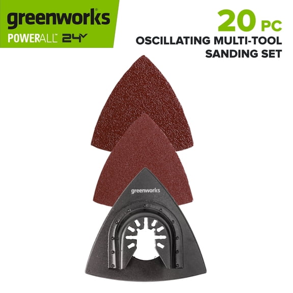 Greenworks 20PC Multi-Tool Hook and Loop Sanding Kit, PA54102A1