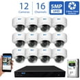 thumbnail image 1 of GW High End 16 Channel Ultra 4K NVR H.265 5 Megapixel IP PoE Security Camera System - 12 x 5MP Super HD 1920p Weatherproof 2.8-12mm Lens Dome Camera, 4TB HDD, 1 of 9