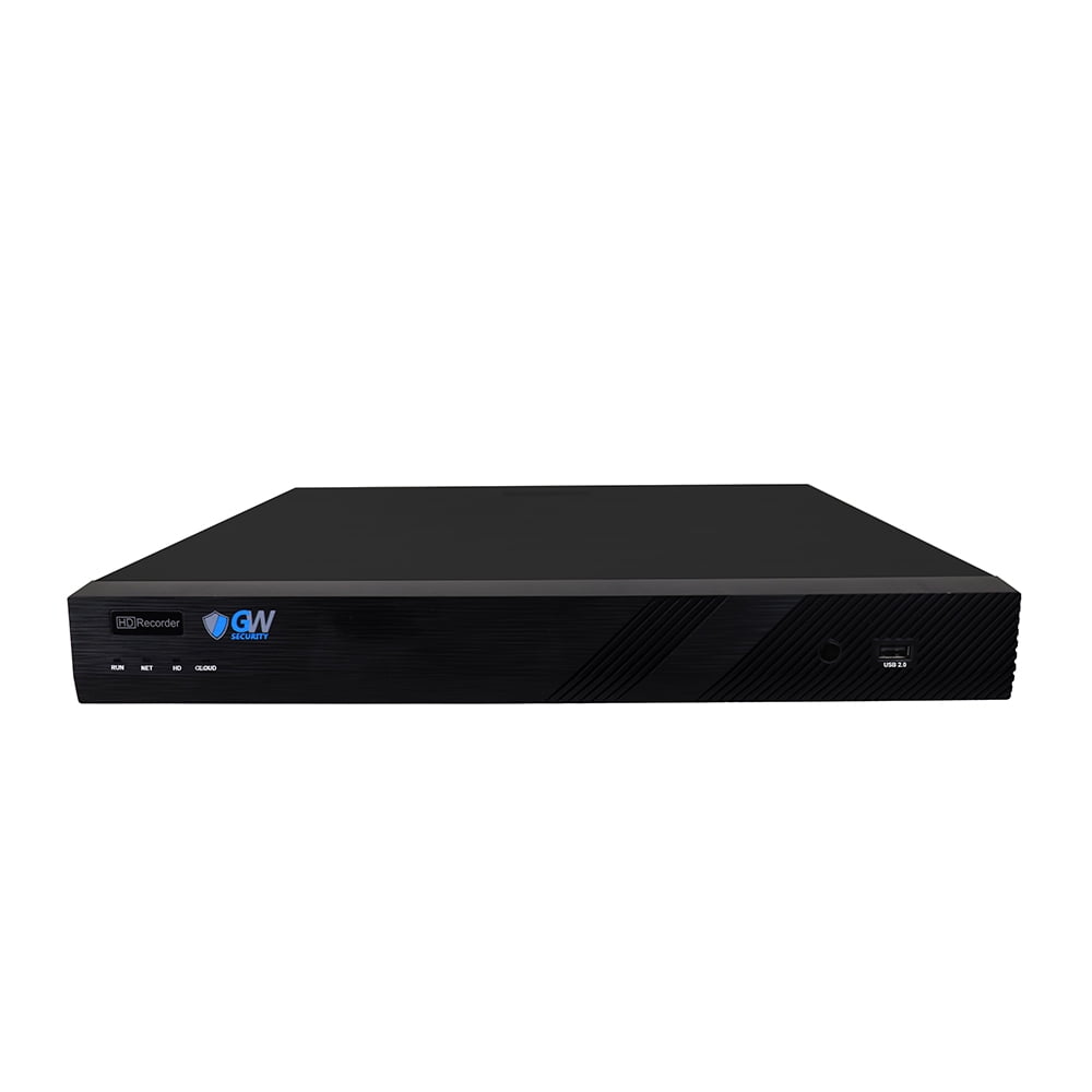 GW Security 16 Channel NVR / Network Video Recorder with 16 ports PoE Switch Built in - Supports Up 16 X 5MP /3MP /2MP 1080P IP Cameras @ 30fps Realtime, Quick QR Code Smartphone Access (No HDD)