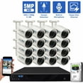 thumbnail image 1 of GW Security 5MP AI Human & Vehicle Detection IP Security Camera System with 16 Channel 4K H.265 NVR and (16) x IP PoE 1920P 5MP Outdoor Microphone Wide Angle Bullet Cameras 100 Feet Night vision, 1 of 10