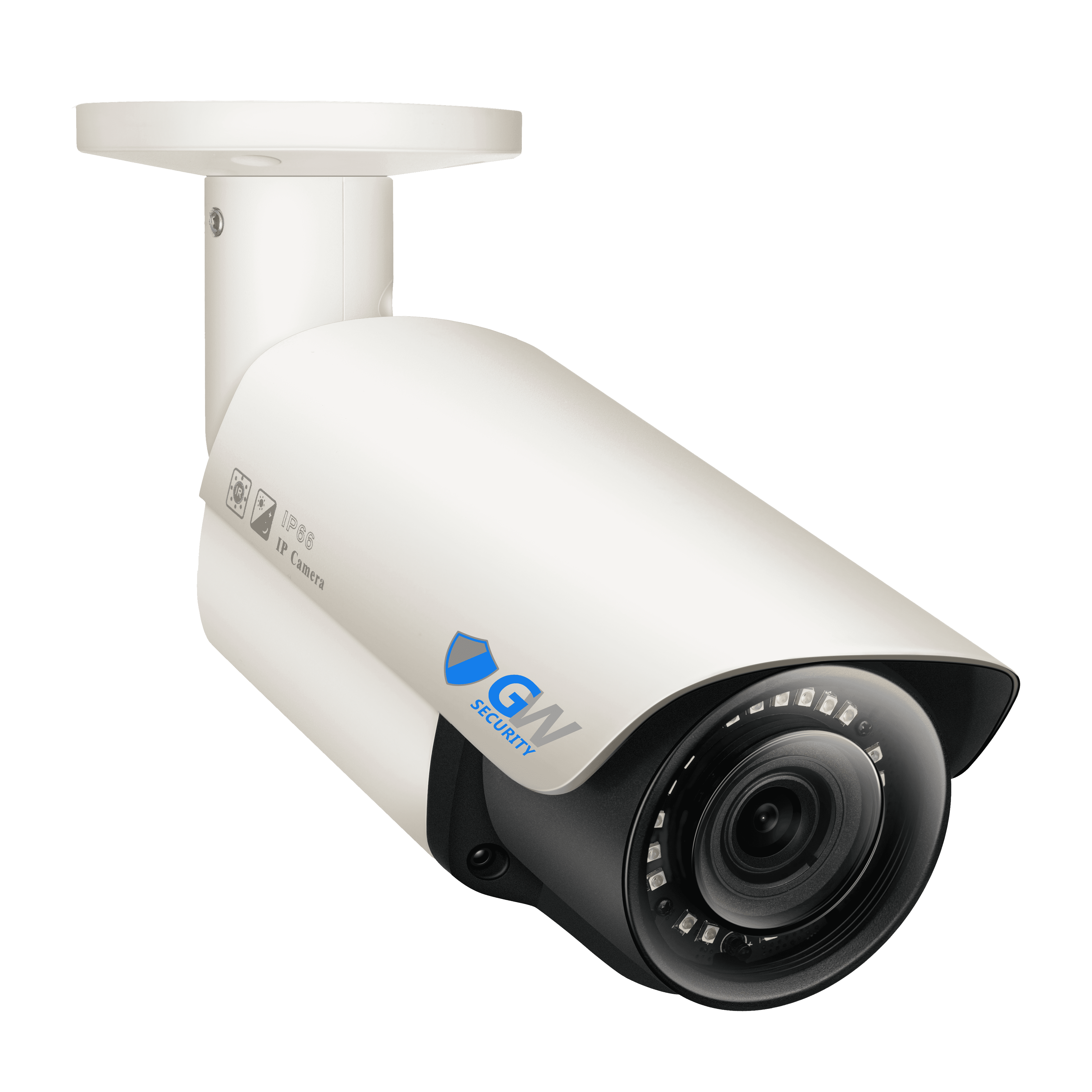 GW Security 5MP Super HD 1920P Network PoE Outdoor Indoor Security Bullet IP Camera with 2.8-12mm Varifocal Zoom Len, 64-IR LED 180FT Night Vision (GW5080IP)