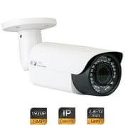 GW Security 5MP Super HD 1920p Outdoor/Indoor 2.8-12mm Vari-Focal Zoom Lens Bullet PoE IP Camera