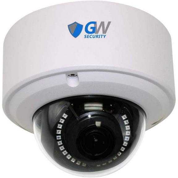 GW Security 8.0MP 4K (3840x2160) 2.8-12mm 4X Optical Zoom Motorized AutoFocus Outdoor Waterproof H.265 8MP Dome PoE IP Camera