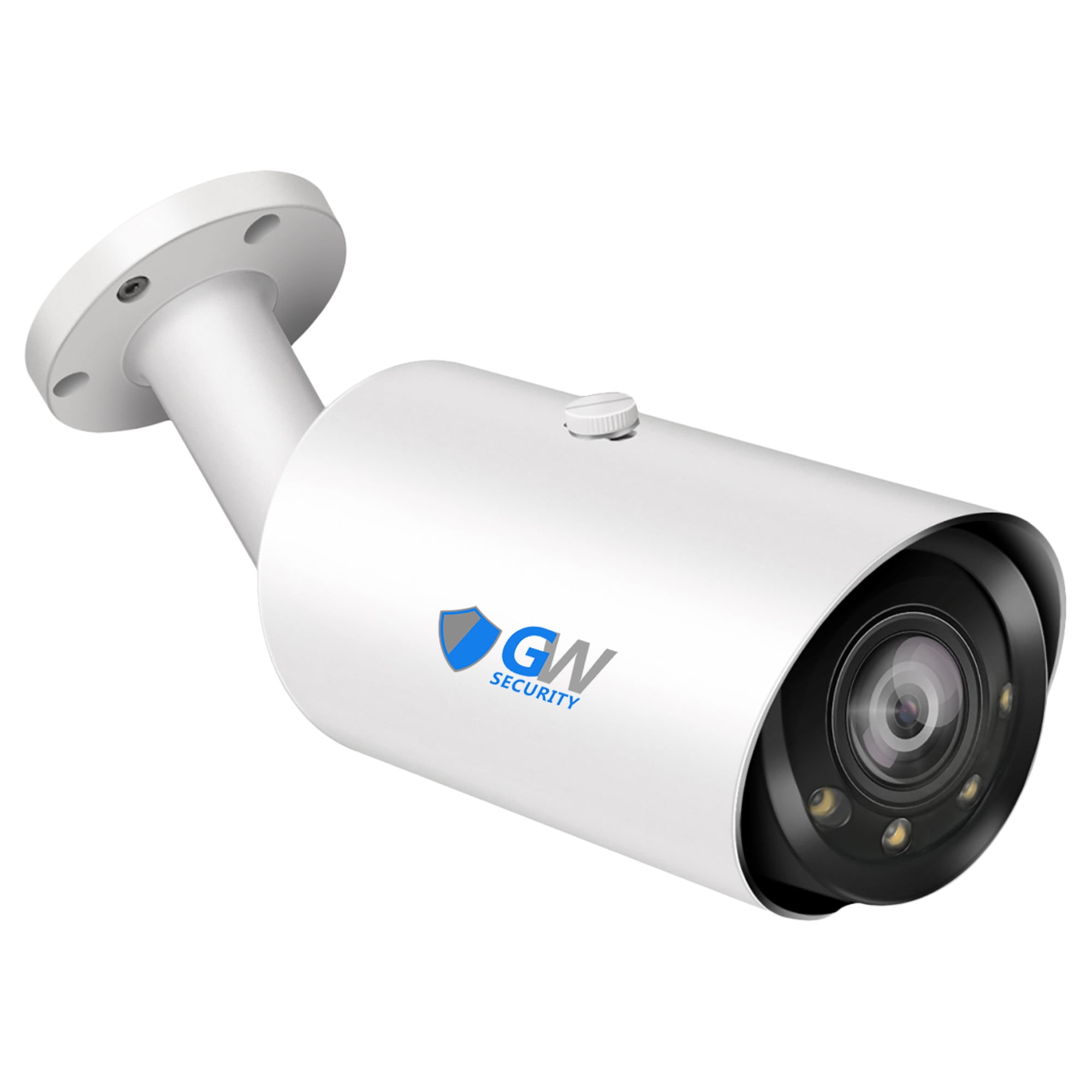 GW Security 8MP 4K (3840x2160) 2.8-12mm Varifocal Zoom Outdoor Waterproof H.265 8MP Bullet PoE IP Camera Bulit-in Microphone