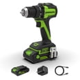 thumbnail image 1 of Greenworks PowerAll 24V Brushless 400 lbs 2 Speed 1/2" Drill Driver and 2 Ah Battery, DD340A1, 1 of 16