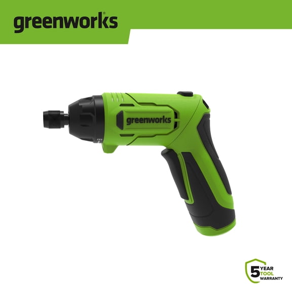 Greenworks Cordless 8V Power Screwdriver with 1/4" Hex Quick Connect and 5 Speed Clutch, SD306A1