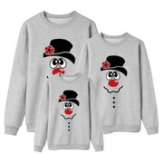 GWAABD Matching Pajamas Pants Mommy Daddy and Me Matching Sweatshirt Outfits for Family Xmas Sweater Long Sleeve Pullover Tops Shirts