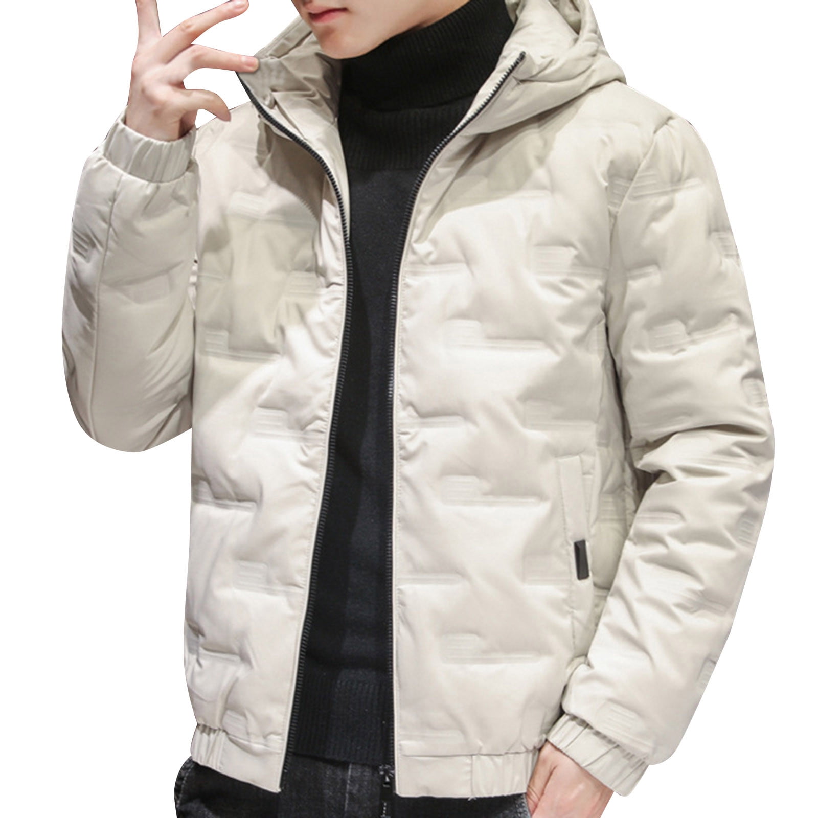 GWAABD Men Winter Clothes Quilted Puffer Jacket Winter Thermal Warm ...